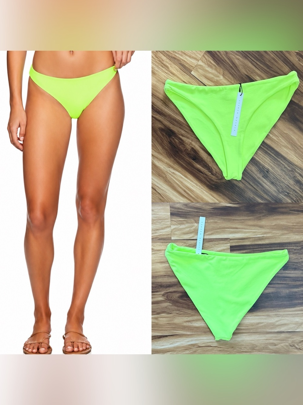 Susana Monaco Electric (Neon Lime) Full Coverage Bikini Bottom